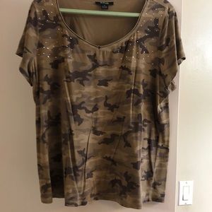 Style & Company camouflage plus size ladies top